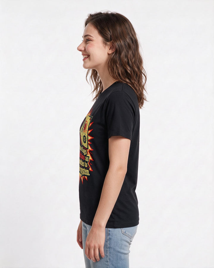 Neurodiversity Black T-Shirt for Women – Everyday Expression Graphic Tee product image 2