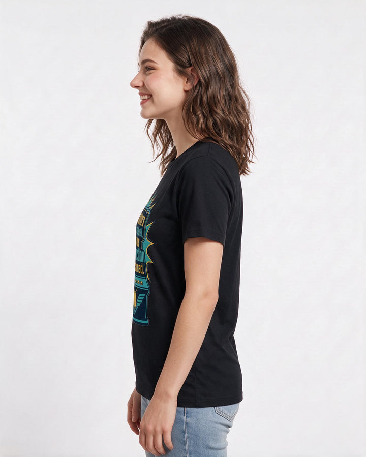 Graphic Women's Black T-Shirt - My sisters are scattered, but our product image 2