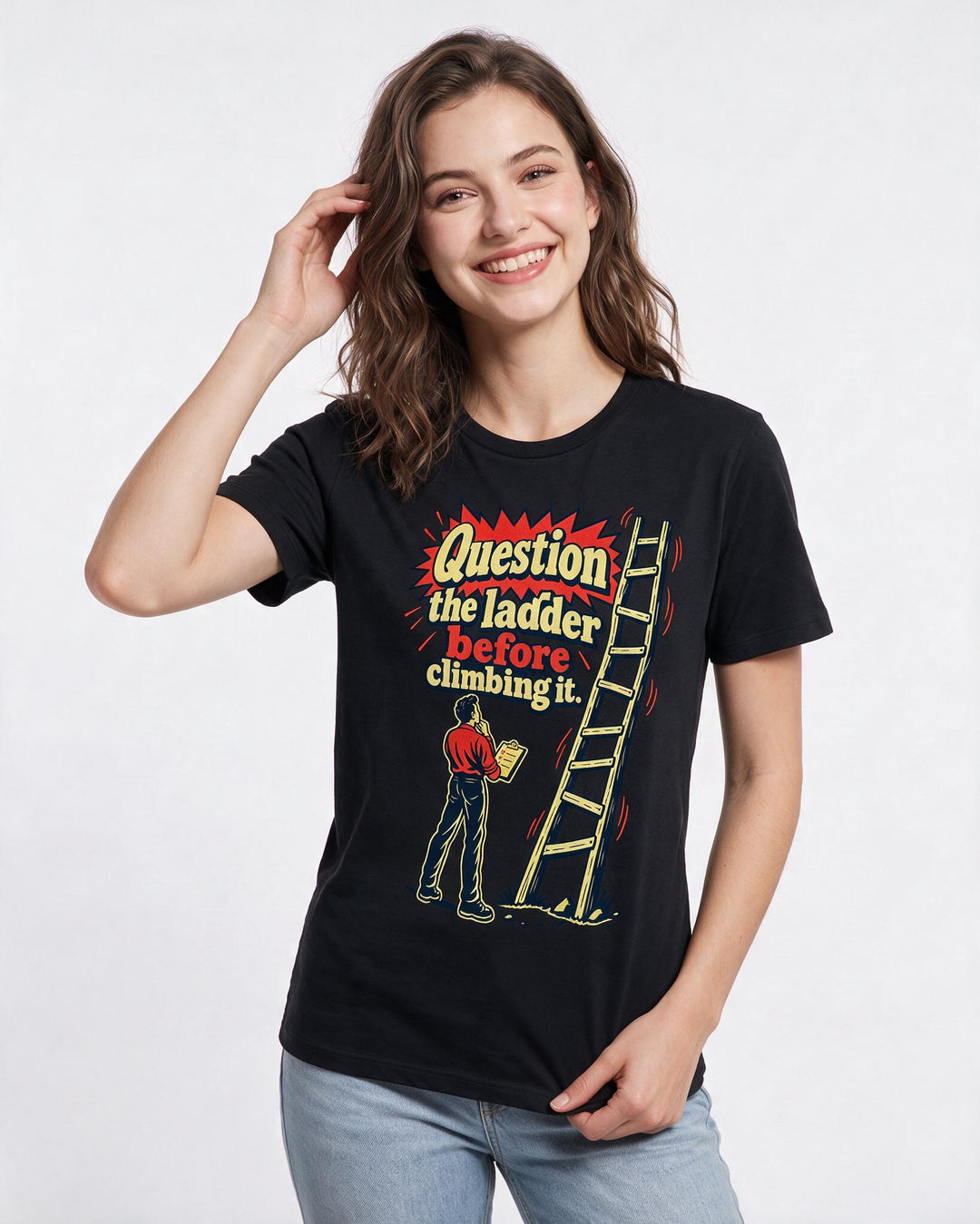 Political Statement Black T-Shirt for Women – Everyday Expression Graphic Tee product image 1