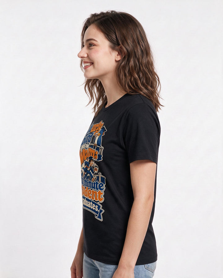 Graduation Black T-Shirt for Women – Everyday Expression Graphic Tee product image 2
