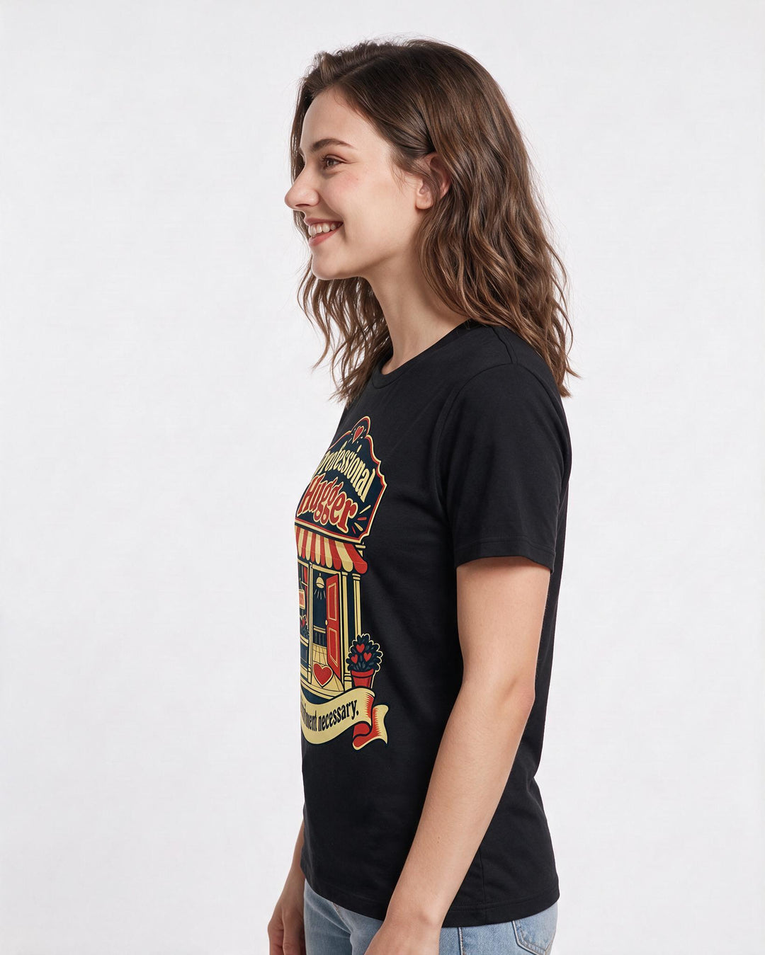 Grandparent Black T-Shirt for Women – Everyday Expression Graphic Tee product image 2