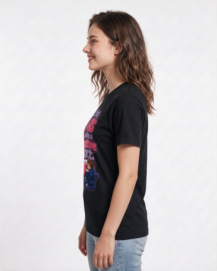 Grandparent Black T-Shirt for Women – Everyday Expression Graphic Tee product image 2