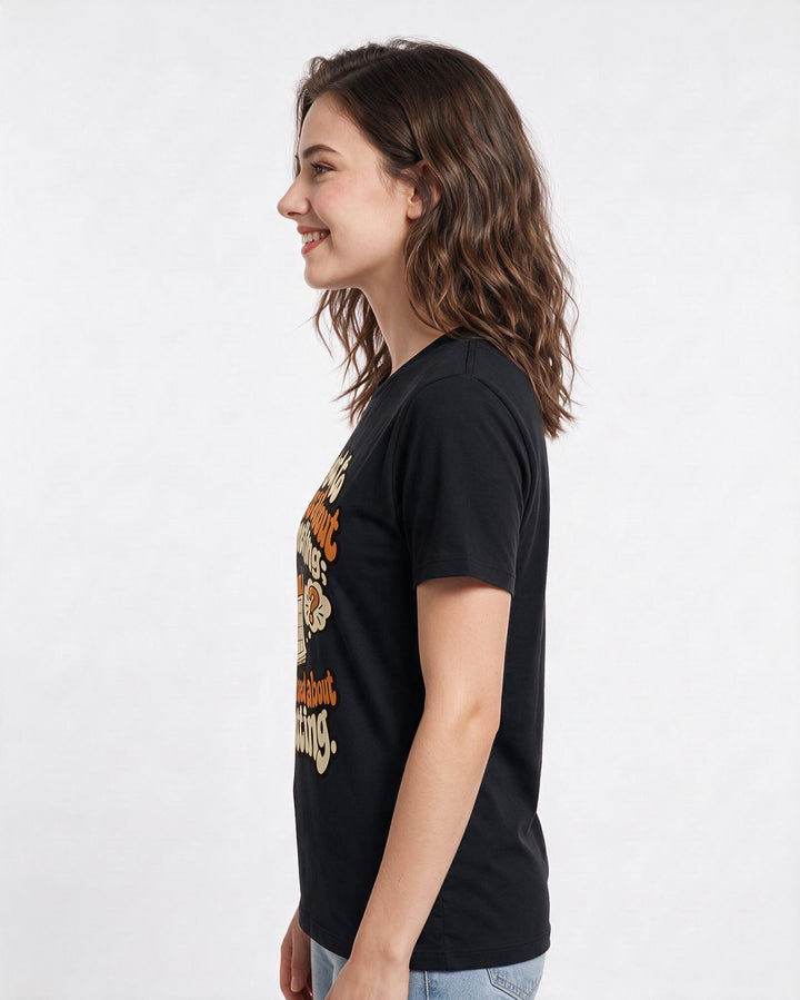 Meme Black T-Shirt for Women – Everyday Expression Graphic Tee product image 2