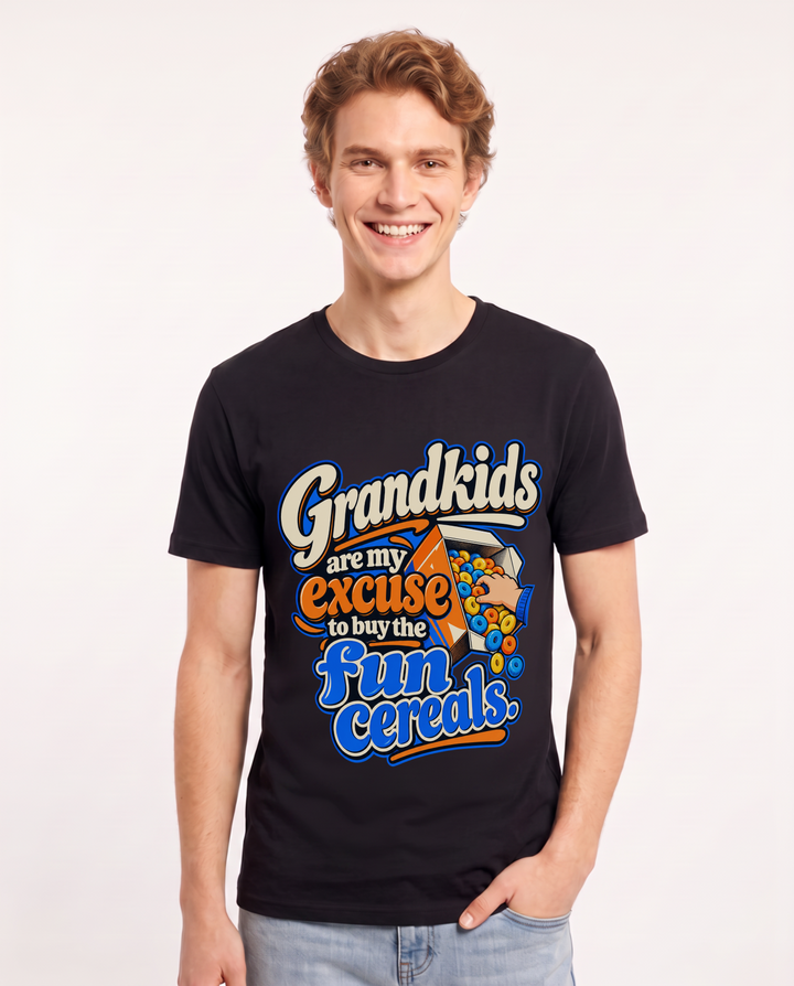 Grandparent Black T-Shirt for Men – Everyday Expression Graphic Tee product image 3