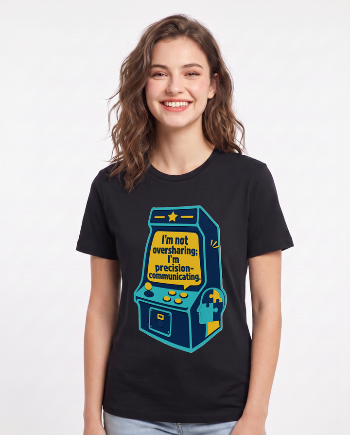Graphic Women's Black T-Shirt - I’m not oversharing; I’m product image 1