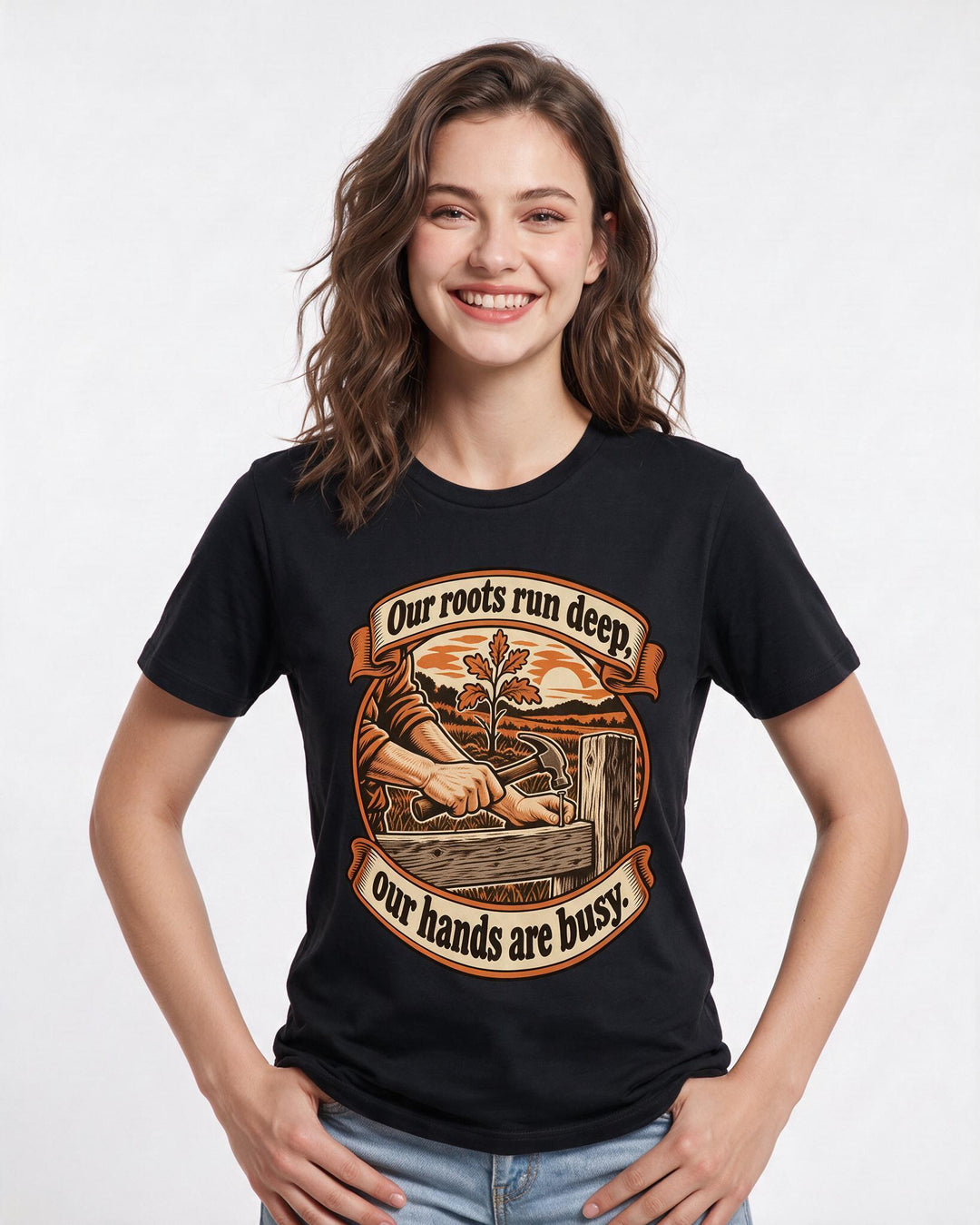 Patriotic Black T-Shirt for Women – Everyday Expression Graphic Tee product image 1