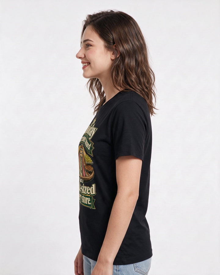 Christmas Black T-Shirt for Women – Holiday Theme Graphic Tee product image 2