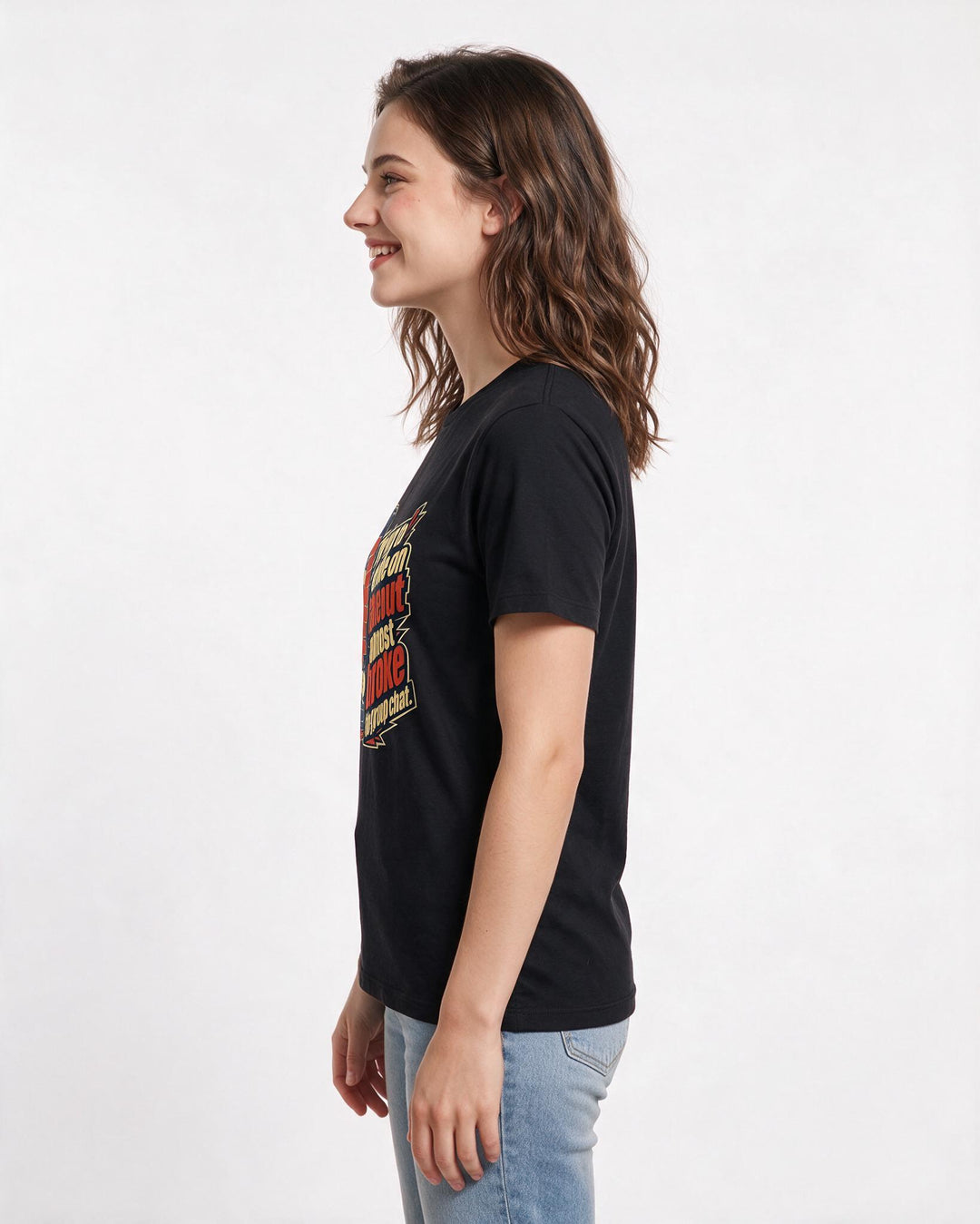 Meme Black T-Shirt for Women – Everyday Expression Graphic Tee product image 2