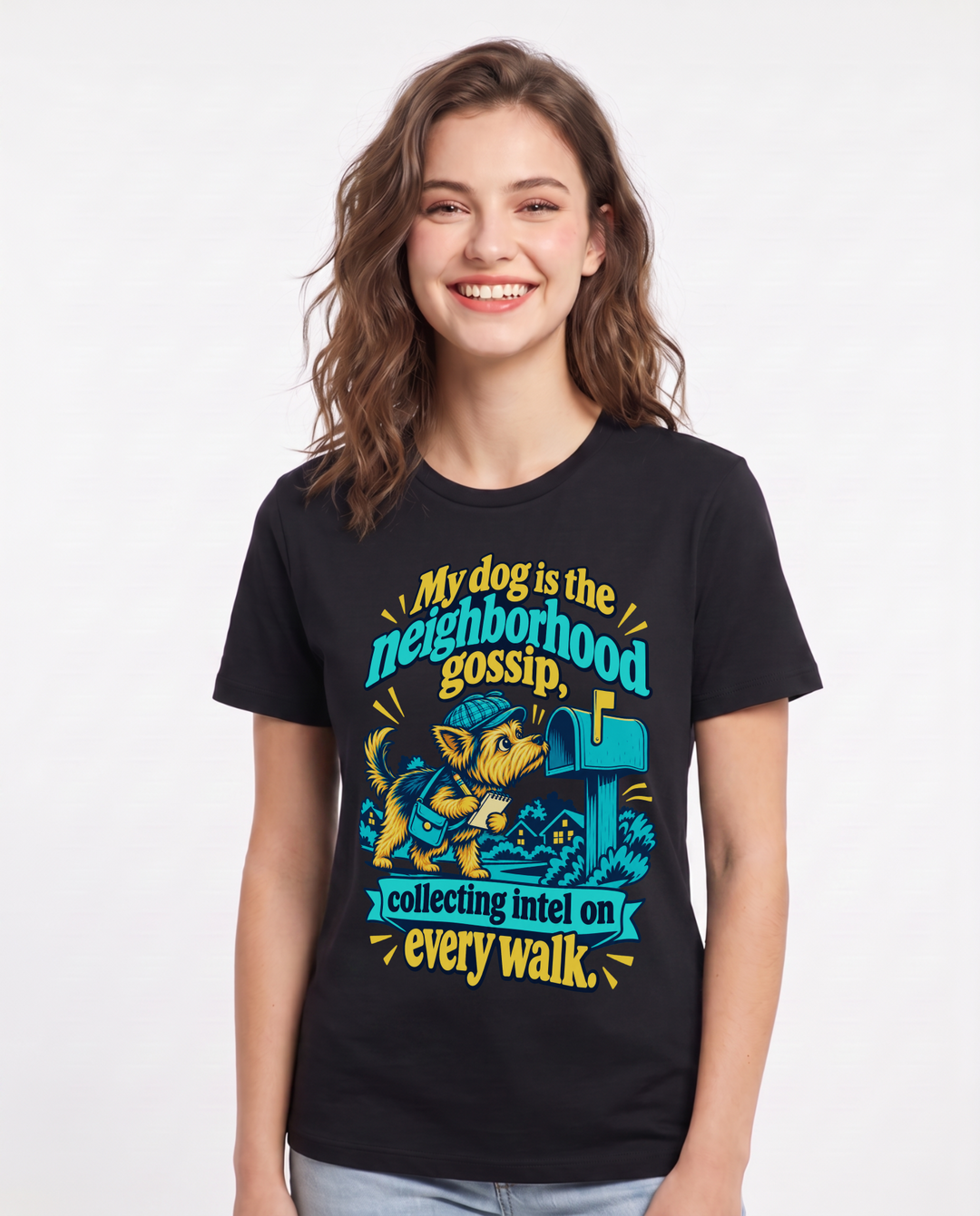 Dog Lover Black T-Shirt for Women – Everyday Expression Graphic Tee product image 3
