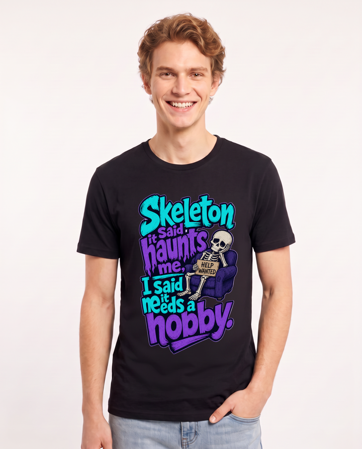 Halloween Black T-Shirt for Men – Halloween Theme Graphic Tee product image 3