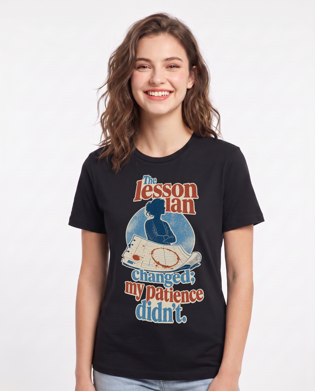 Teacher Black T-Shirt for Women – Everyday Expression Graphic Tee product image 3