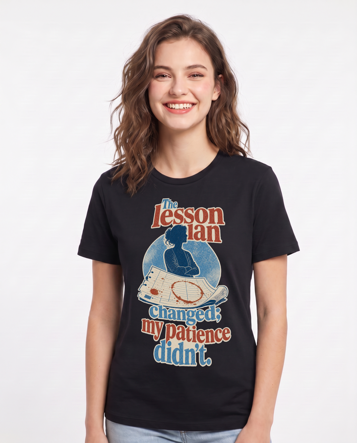 Teacher Black T-Shirt for Women – Everyday Expression Graphic Tee product image 3