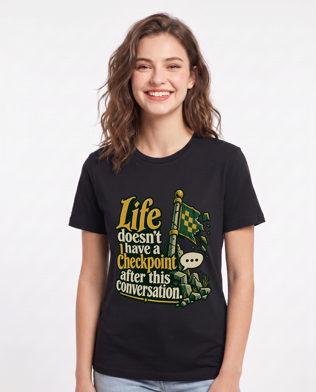 Gaming Black T-Shirt for Women – Game Night Graphic Tee product image 3