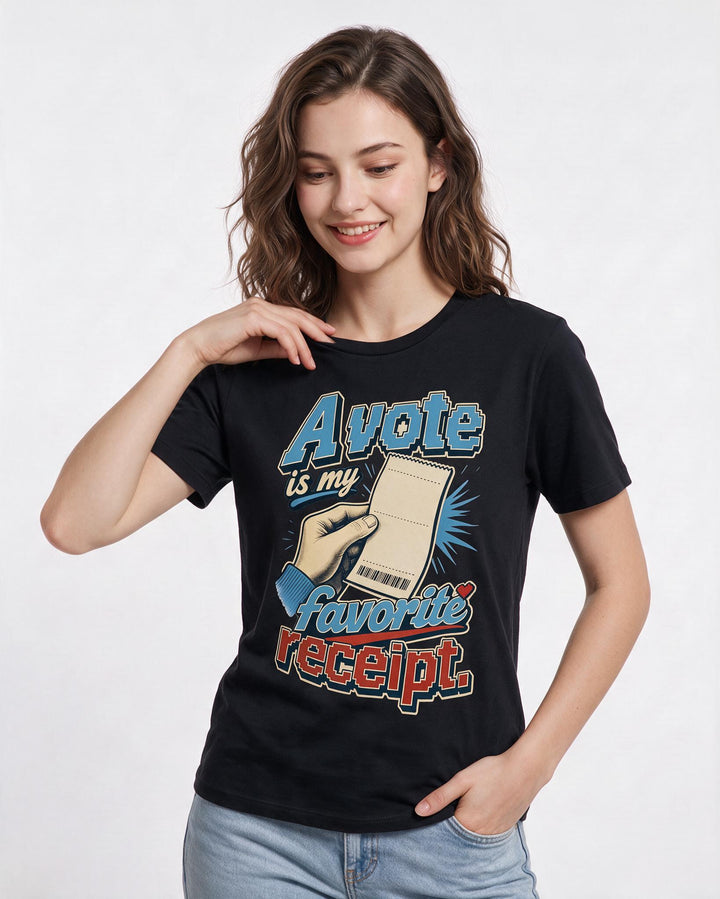 Political Statement Black T-Shirt for Women – Everyday Expression Graphic Tee product image 1
