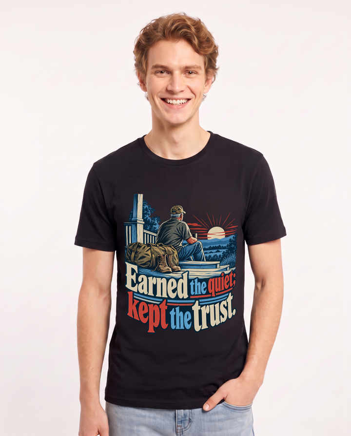 Veteran Black T-Shirt for Men – Everyday Expression Graphic Tee product image 3