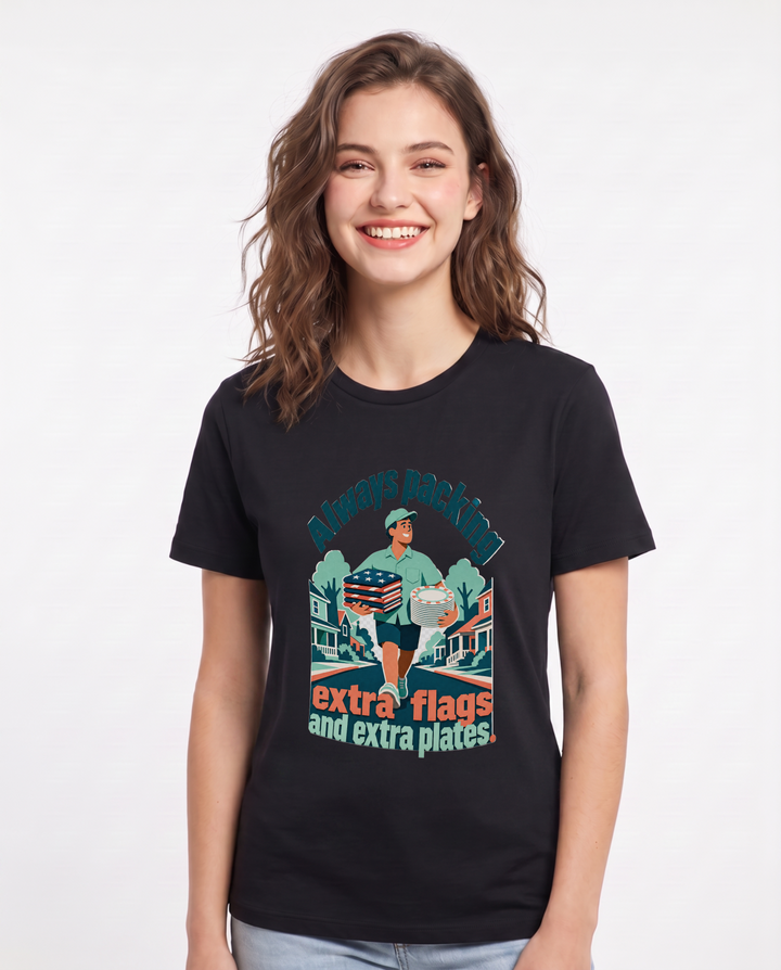 Patriotic Black T-Shirt for Women – Everyday Expression Graphic Tee product image 3