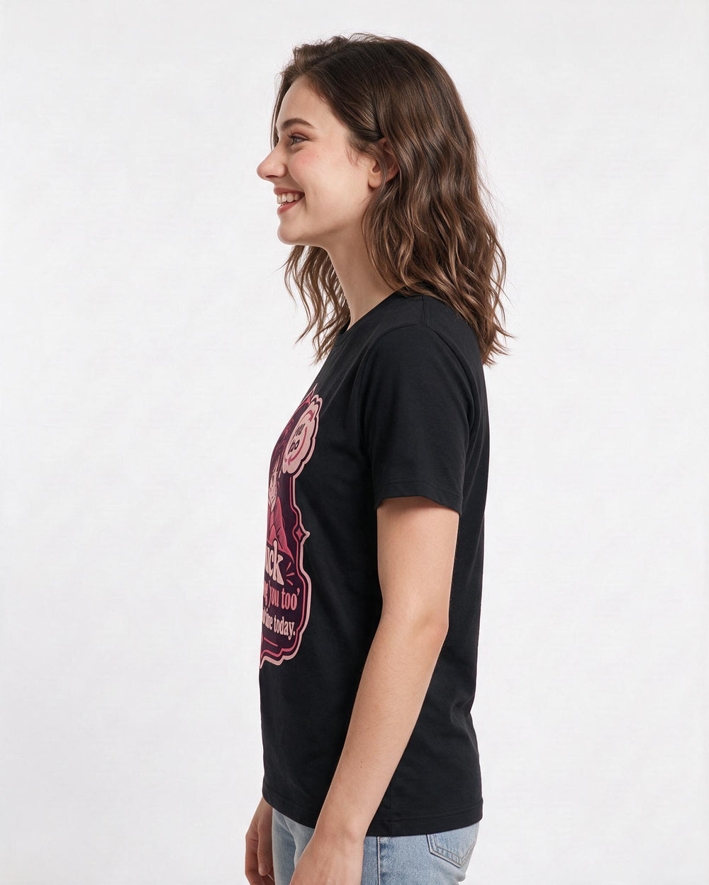 Meme Black T-Shirt for Women – Everyday Expression Graphic Tee product image 2
