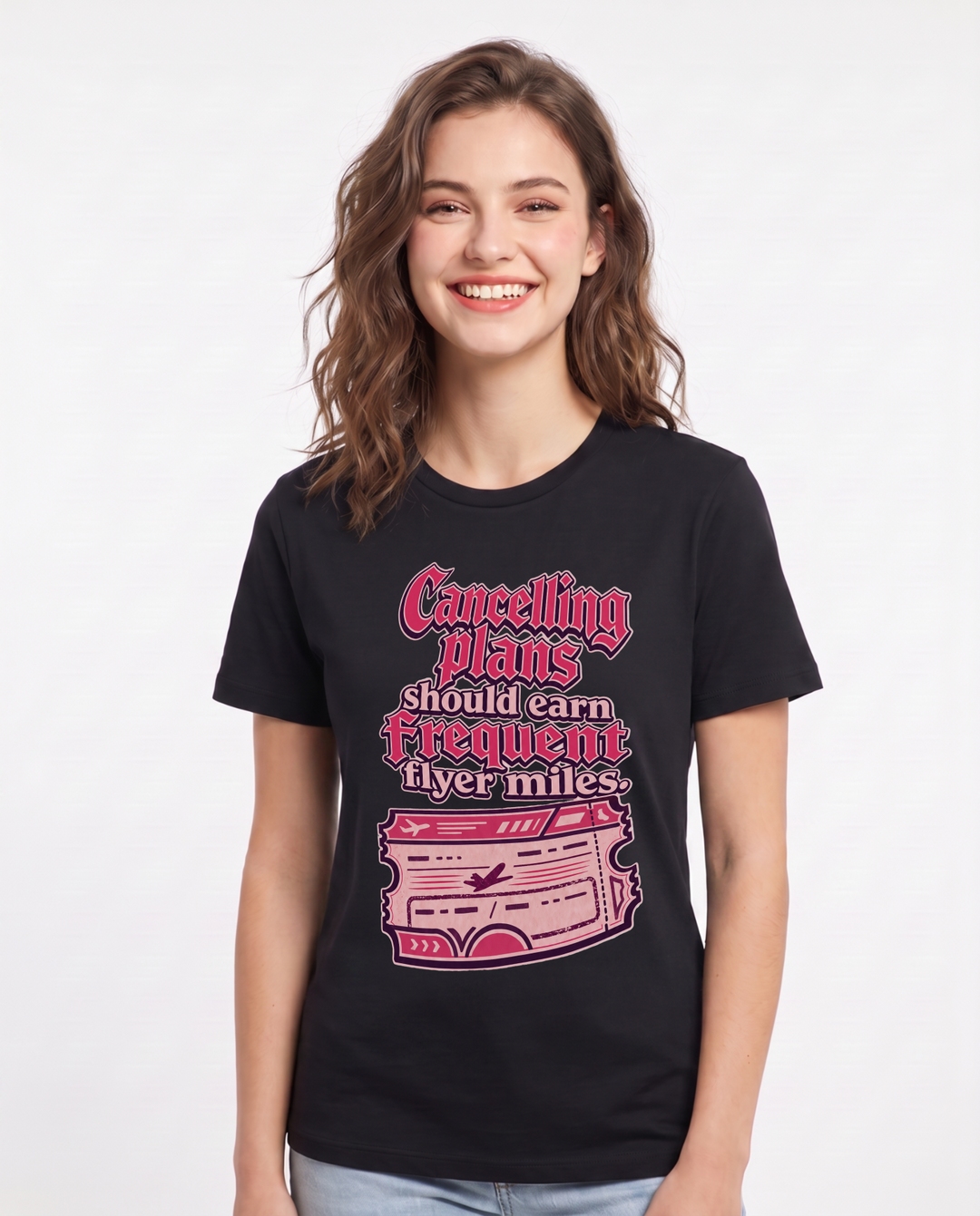 Meme Black T-Shirt for Women – Everyday Expression Graphic Tee product image 3
