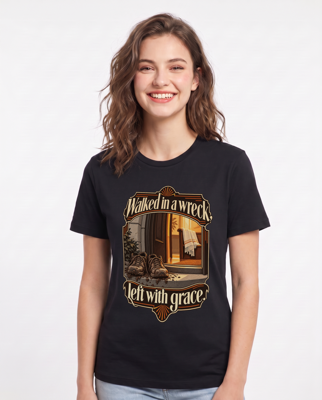 Christian Faith Black T-Shirt for Women – Everyday Expression Graphic Tee product image 3