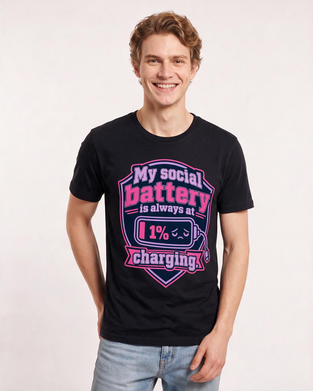 Meme Black T-Shirt for Men – Everyday Expression Graphic Tee product image 1