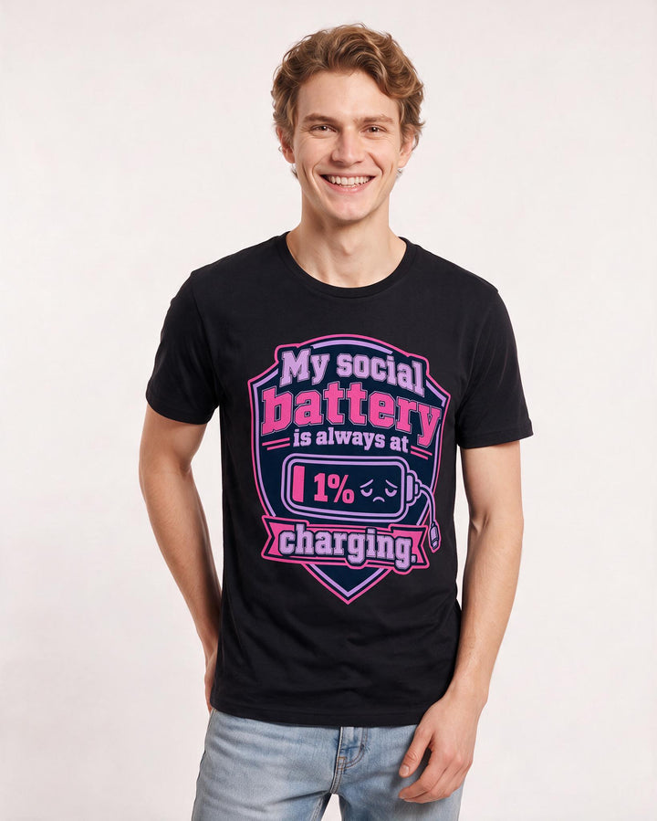 Meme Black T-Shirt for Men – Everyday Expression Graphic Tee product image 1