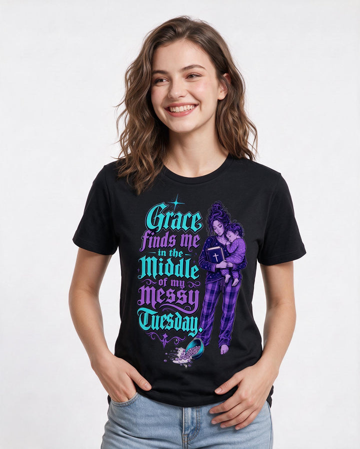 Christian Faith Black T-Shirt for Women – Everyday Expression Graphic Tee product image 1
