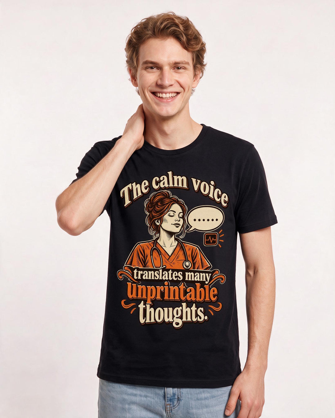 Nurse Black T-Shirt for Men – Nursing Life Graphic Tee product image 1