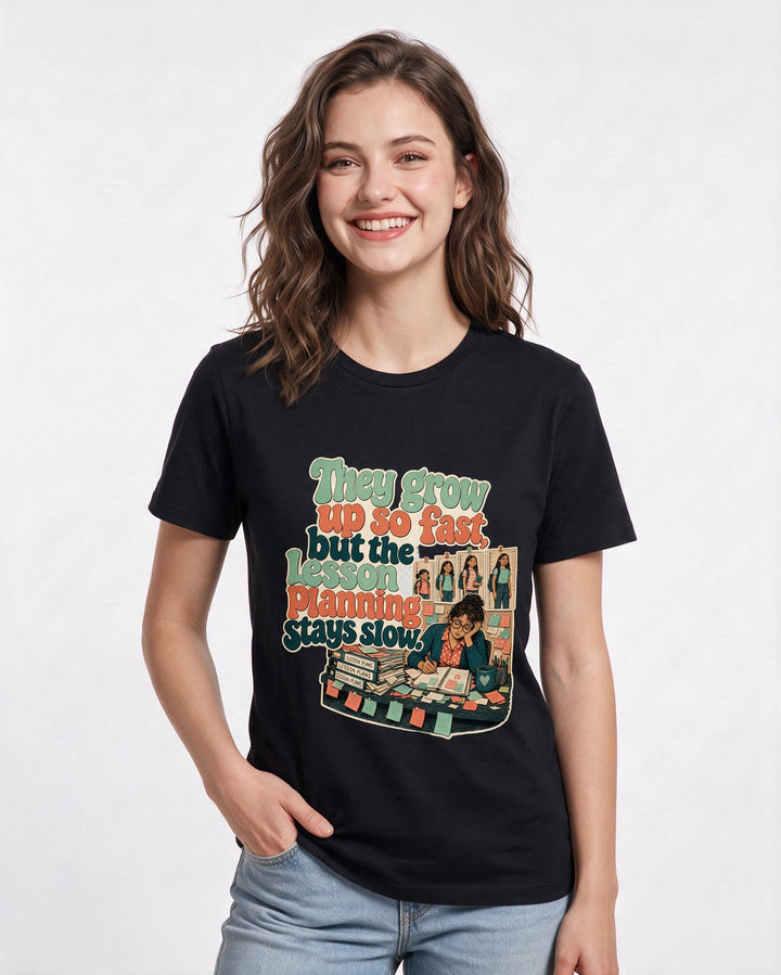 Teacher Black T-Shirt for Women – Everyday Expression Graphic Tee product image 1