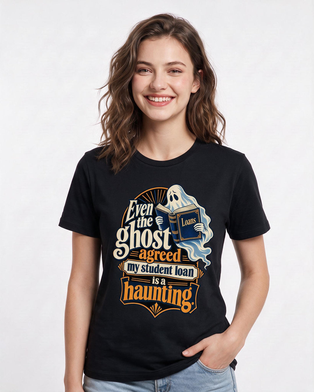 Halloween Black T-Shirt for Women – Halloween Theme Graphic Tee product image 1