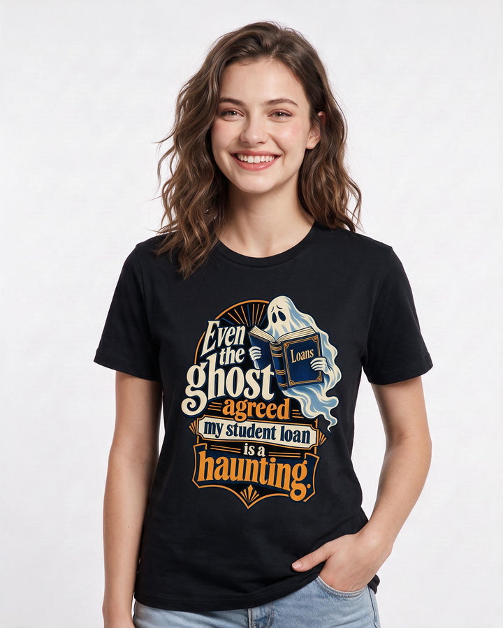 Halloween Black T-Shirt for Women – Halloween Theme Graphic Tee product image 1