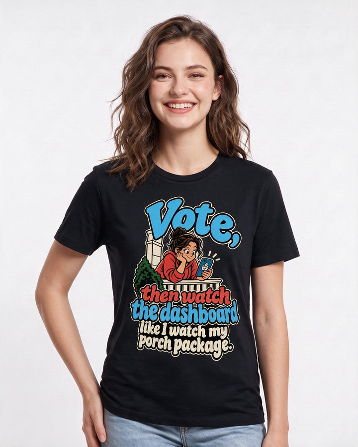 Political Statement Black T-Shirt for Women – Everyday Expression Graphic Tee product image 1
