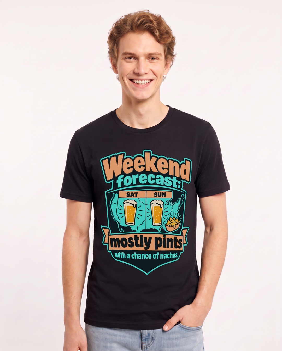 Beer Black T-Shirt for Men – Everyday Expression Graphic Tee product image 3