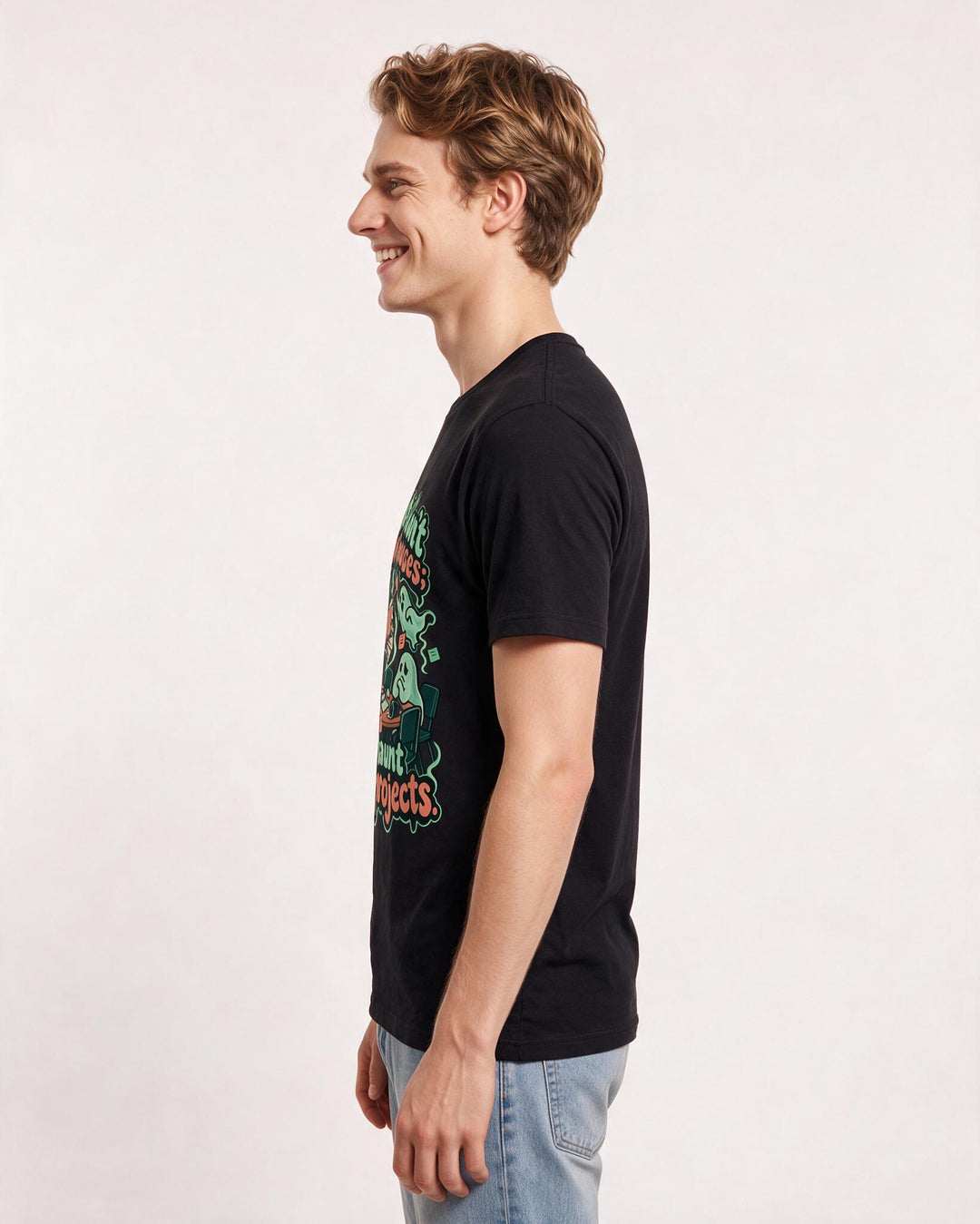 Halloween Black T-Shirt for Men – Halloween Theme Graphic Tee product image 2
