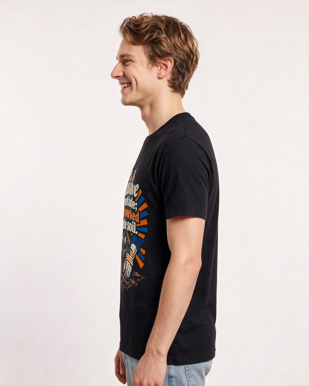 Patriotic Black T-Shirt for Men – Everyday Expression Graphic Tee product image 2