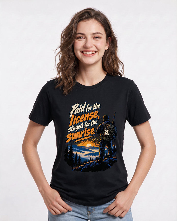 Hunting Black T-Shirt for Women – Everyday Expression Graphic Tee product image 1