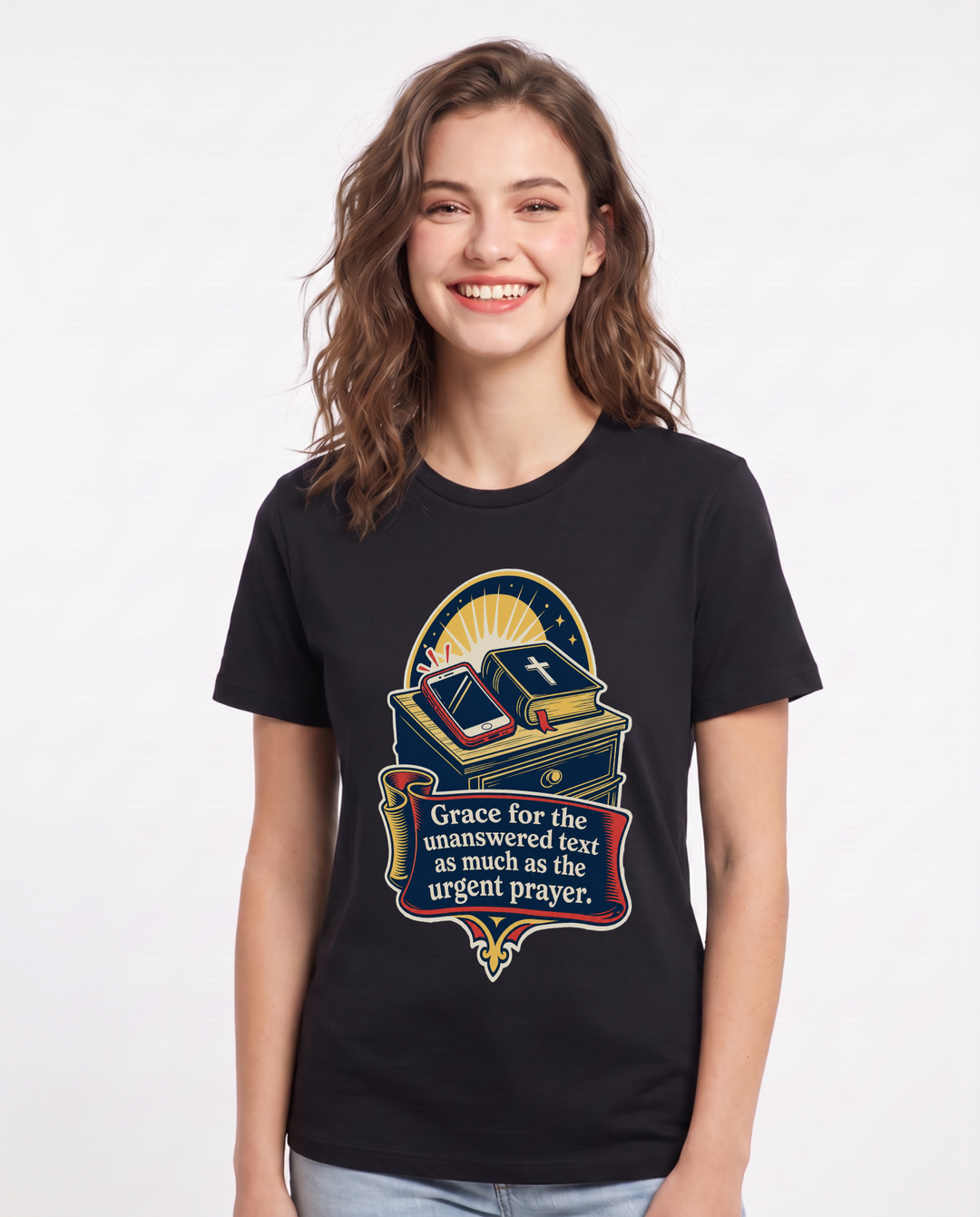 Christian Faith Black T-Shirt for Women – Everyday Expression Graphic Tee product image 1