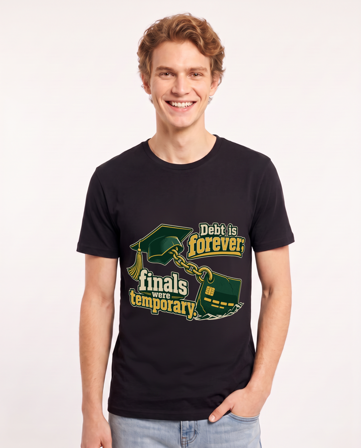 Graduation Black T-Shirt for Men – Everyday Expression Graphic Tee product image 3