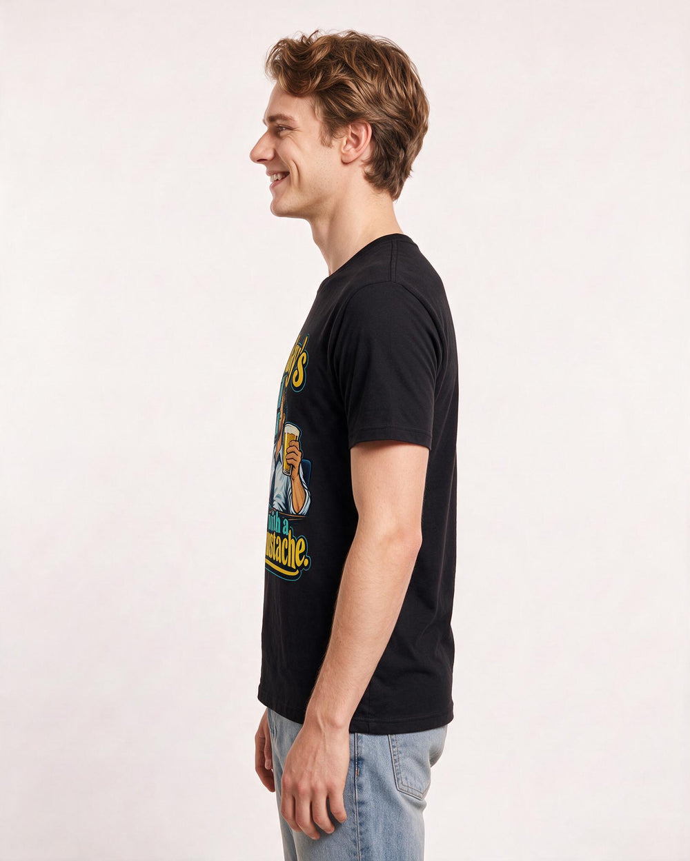 Beer Black T-Shirt for Men – Everyday Expression Graphic Tee product image 2