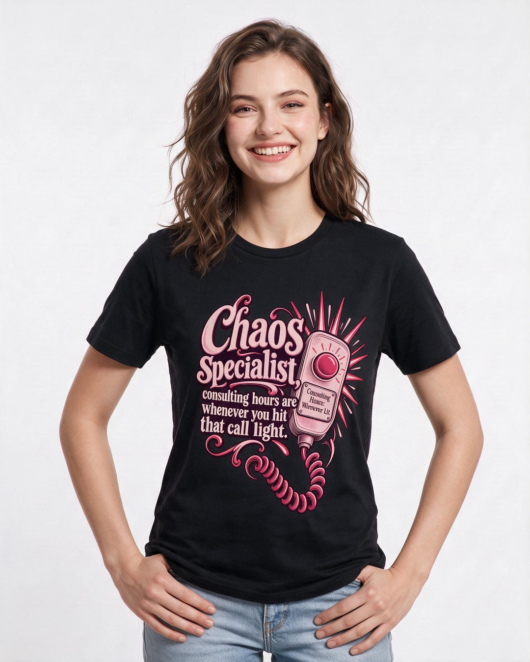 Nurse Black T-Shirt for Women – Nursing Life Graphic Tee product image 1
