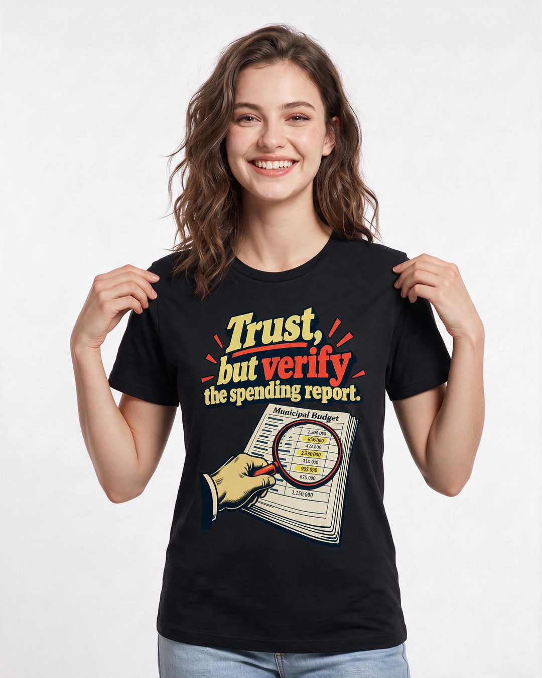 Political Statement Black T-Shirt for Women – Everyday Expression Graphic Tee product image 1