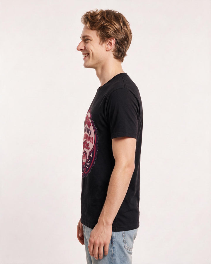 Graphic Men's Black T-Shirt - My character arc had a very good product image 2