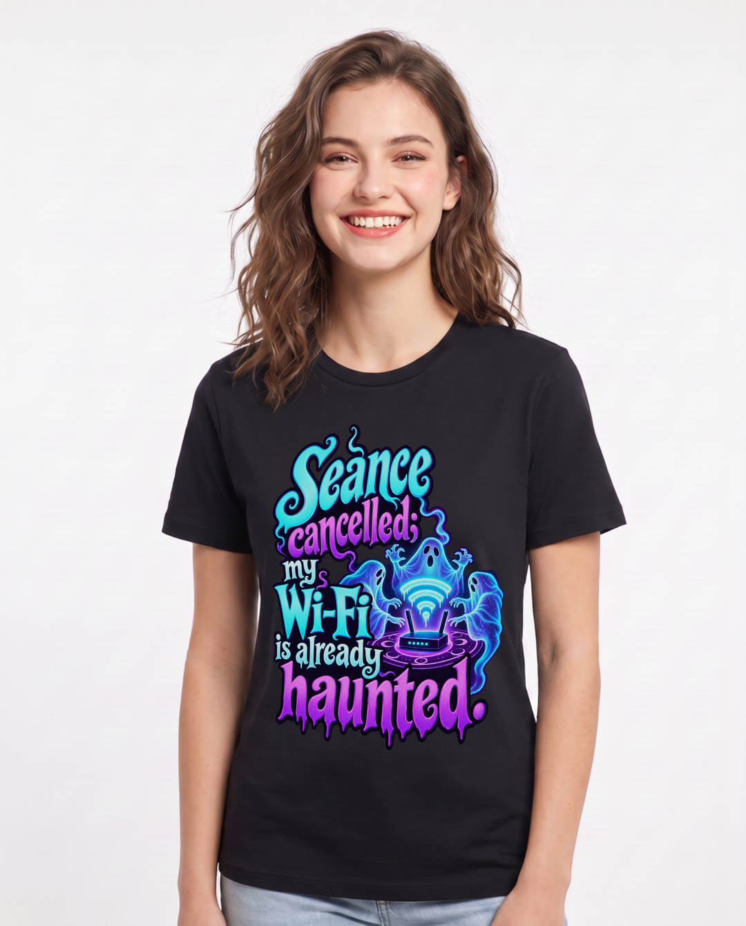 Halloween Black T-Shirt for Women – Halloween Theme Graphic Tee product image 3