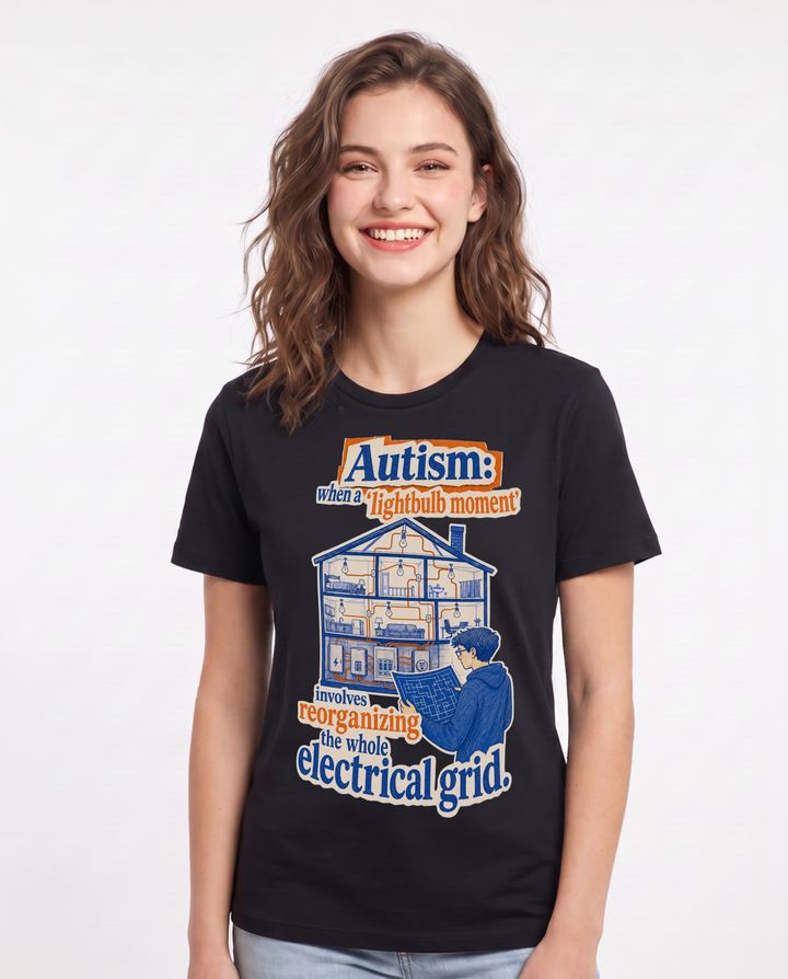 Neurodiversity Black T-Shirt for Women – Everyday Expression Graphic Tee product image 3