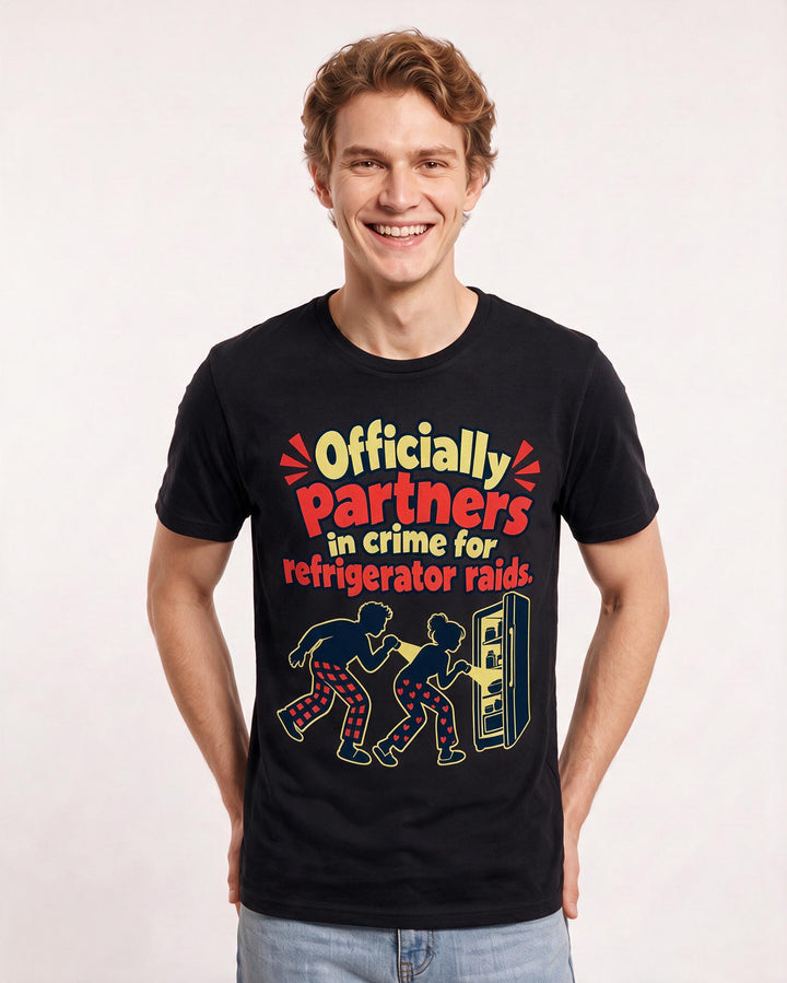 Couples Black T-Shirt for Men – Everyday Expression Graphic Tee product image 1