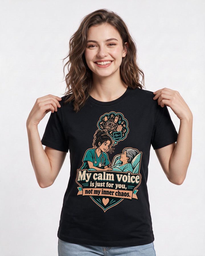 Nurse Black T-Shirt for Women – Nursing Life Graphic Tee product image 1