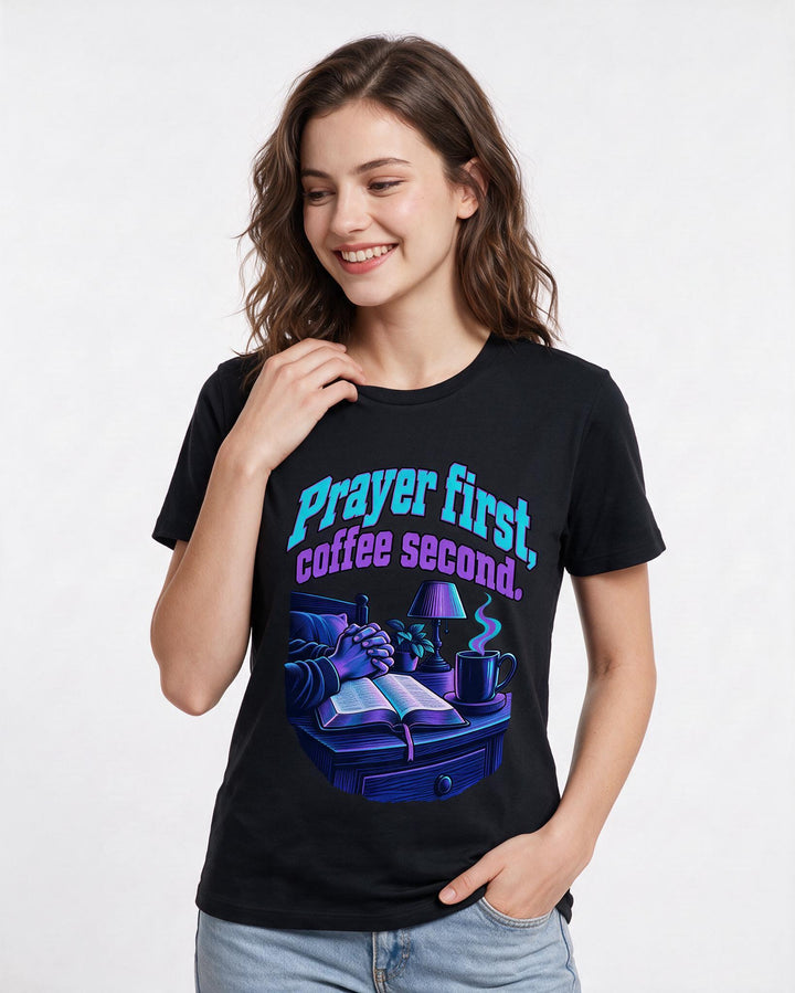Christian Faith Black T-Shirt for Women – Everyday Expression Graphic Tee product image 1