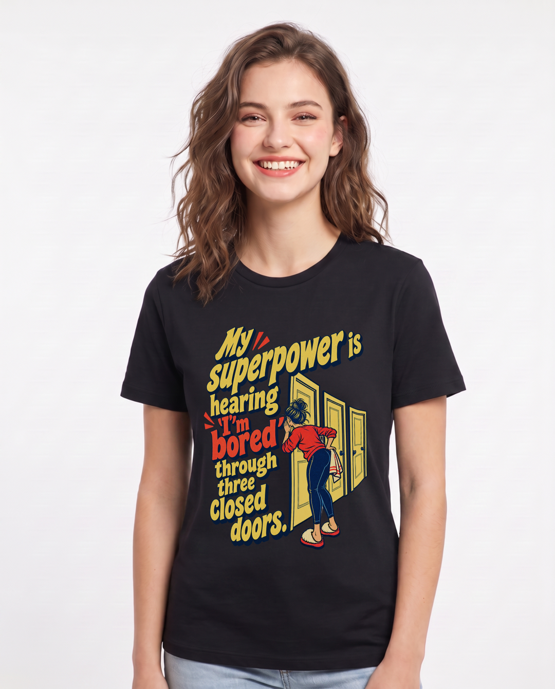 Grandparent Black T-Shirt for Women – Everyday Expression Graphic Tee product image 3