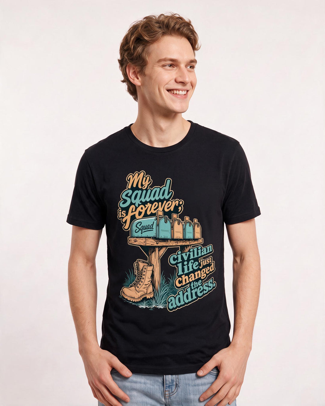 Veteran Black T-Shirt for Men – Everyday Expression Graphic Tee product image 1