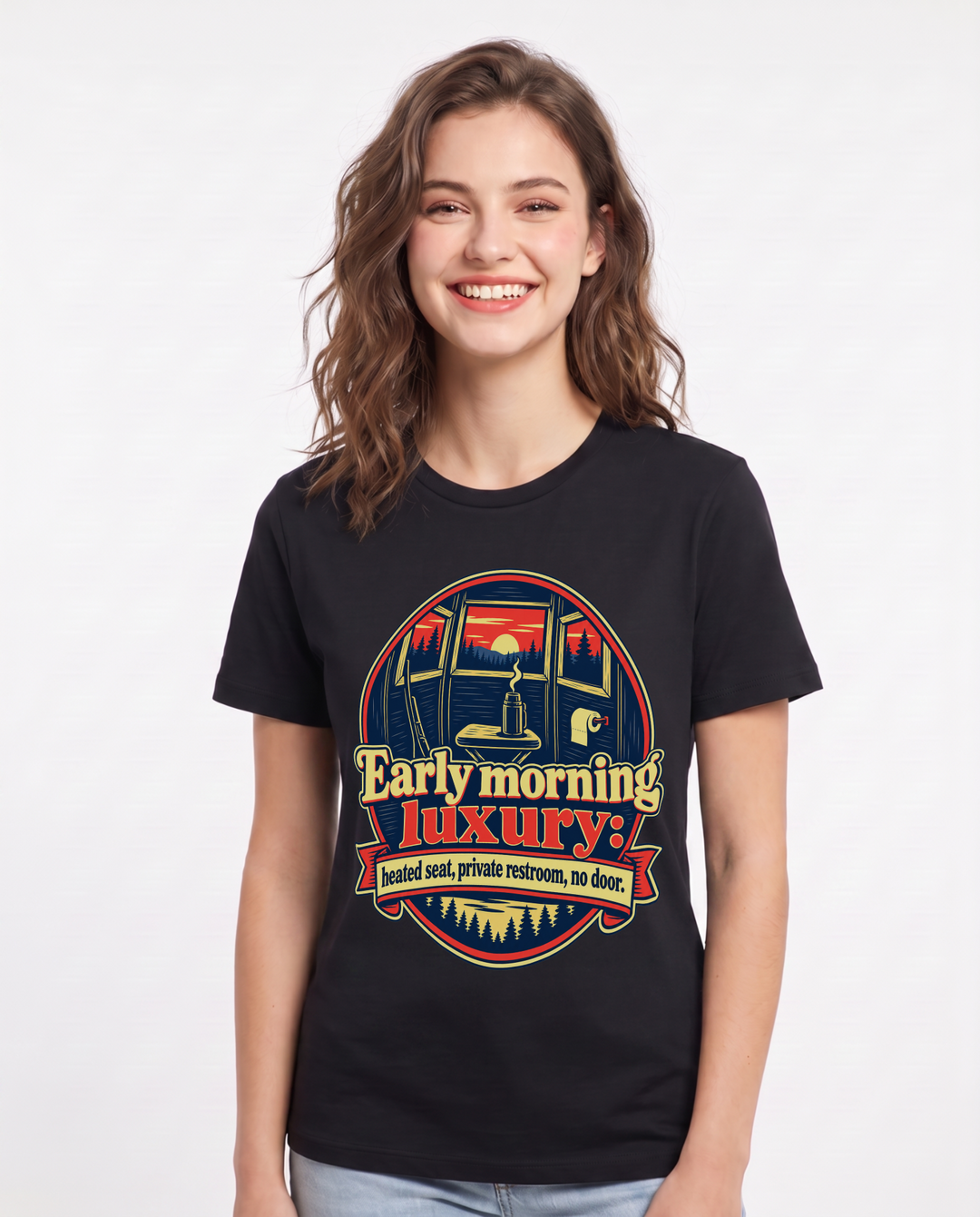Hunting Black T-Shirt for Women – Everyday Expression Graphic Tee product image 3