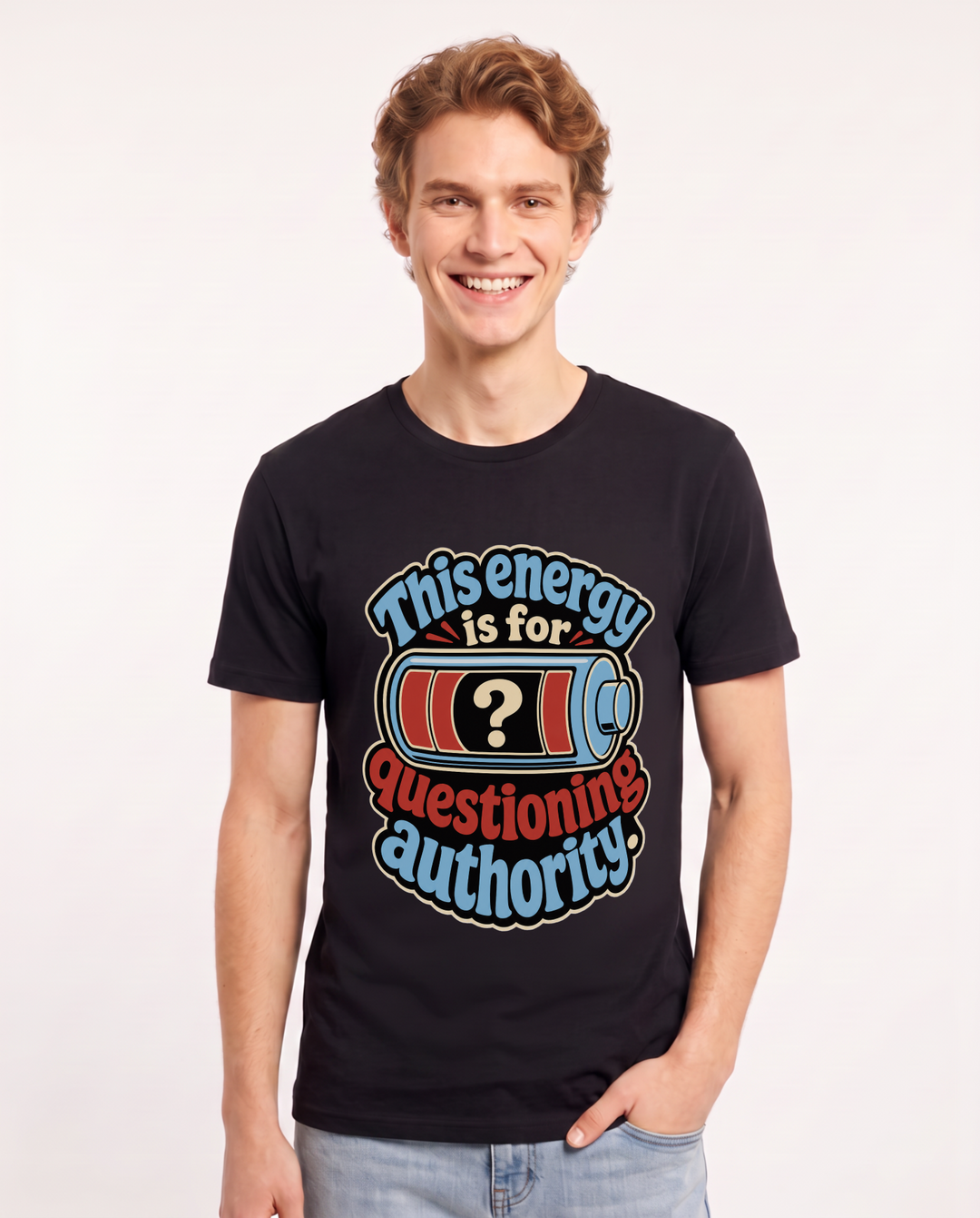 Political Statement Black T-Shirt for Men – Everyday Expression Graphic Tee product image 3